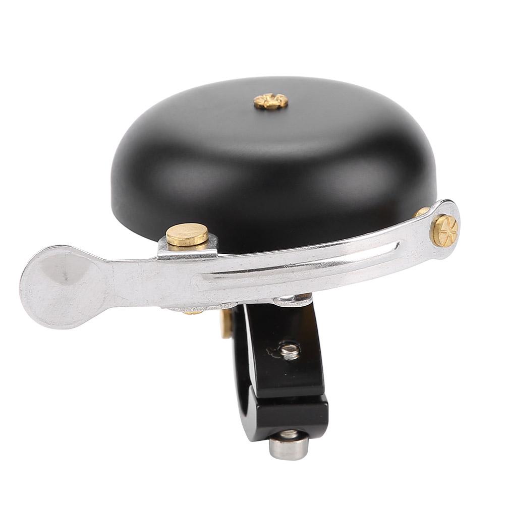 Велосипедный латунный звонок с анодированным кольцом для велосипеда, предупреждающий четкий звук для шоссейного велосипеда (черный)