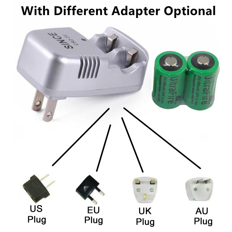 AC 110-240V Input CR2 3V (15270) AI-BALL Mini Wifi Camera Rangefinder Battery Charger With 2PCS Rechargeable Li-on Battery