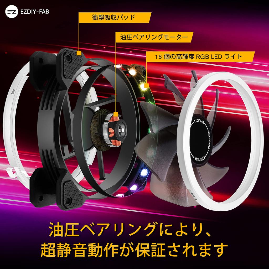 Новый двойной кольцевой 120-миллиметровый корпус RGB LED для материнской платы, 5 В, скорость RGB, синхронизация, концентратор вентилятора X пульт дистанционного управления, 3 шт. 1 комплект, вентилятор EZDIY-FAB, синхронизация, регулируемый, вентилятор, -