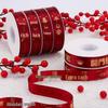 Grand Opening Festive Red Ribbon with Gold Foil - Perfect for Business Prosperity, Flower Baskets, and Bows