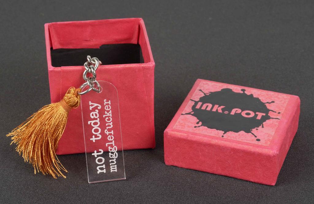 Inkdotpot Забавный брелок, Сегодня нет, маглфакер, акриловый брелок с гравировкой, новинка со взрослым юмором