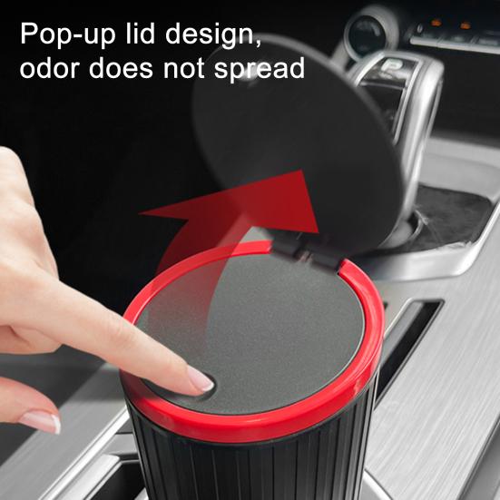 Автомобильный мусорный бак с крышкой Пресс большой емкости Герметичный универсальный внедорожник Грузовик Авто Центральная консоль Подлокотник Коробка для мусора Контейнер для мусора