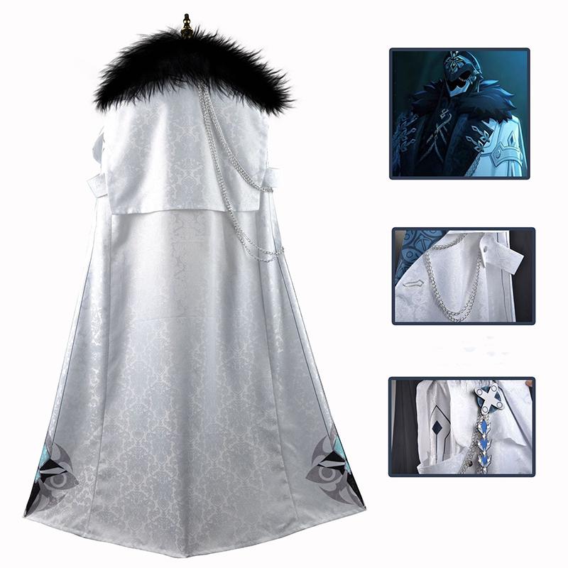 Исир Геншин Импакт Фатуи Исполнительный директор Кос Снежная Принц Дадария Регратор Марионетка Капитан Плащ Кос