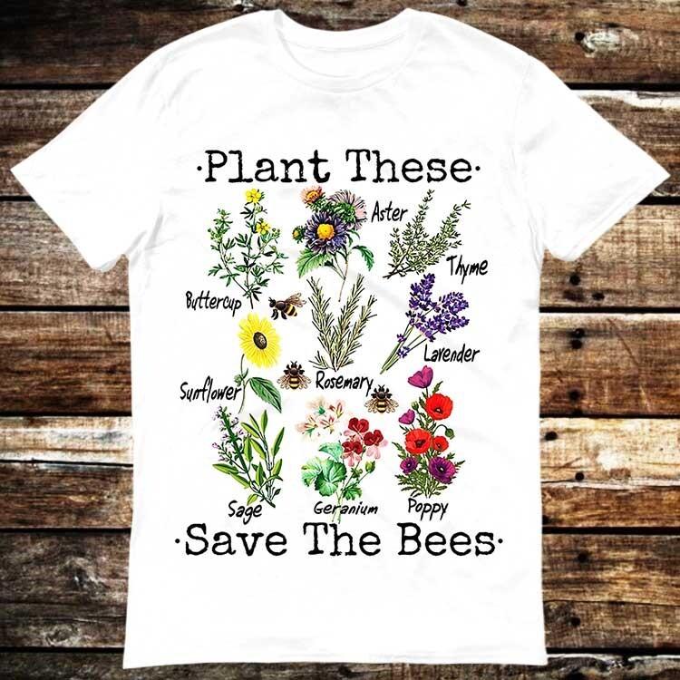 Plant These Save The Bees Gardening Botanical Planet T Shirt 6010 Unisex T-Shirt