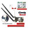 Адаптер NGFF M.2 на PCIe для беспроводной сетевой карты с антенной и задней панелью