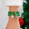Delightful Christmas Tree Snowman Bracelet Set For Women Delicate Santa Elk Snowflake Stacking Bracelet Jewelry Accessories