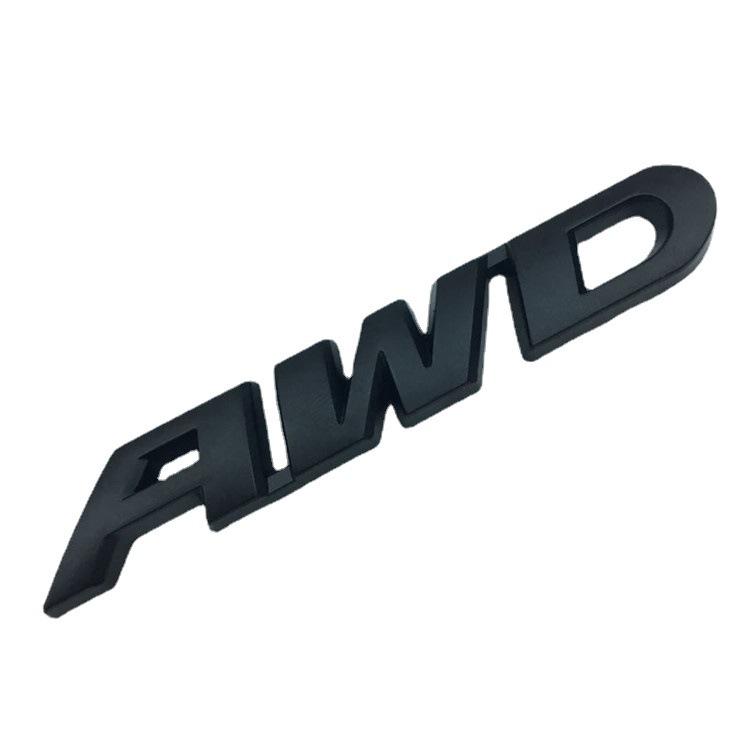 Влагостойкая наклейка на заднюю часть автомобиля с логотипом AWD для Toyota и Honda - Хромированная, Красная, Черная отделка