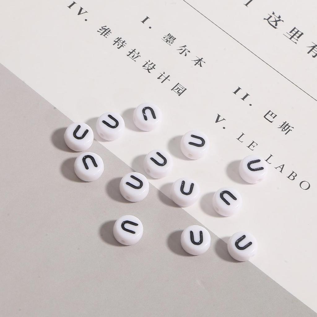 100 шт. бусины с буквами, круглые бусины с буквами алфавита, акриловые бусины, сделай сам, изготовление ювелирных изделий, браслет, ожерелье, аксессуары