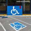 Трафарет для парковки инвалидов, многоразовый силиконовый шаблон для парковки инвалидов, гибкий трафарет для парковочного маркера для покраски тротуара в гараже
