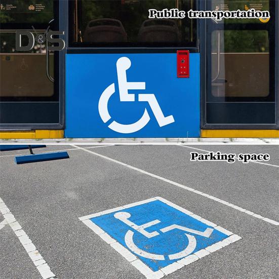 Трафарет для парковки инвалидов, многоразовый силиконовый шаблон для парковки инвалидов, гибкий трафарет для парковочного маркера для покраски тротуара в гараже