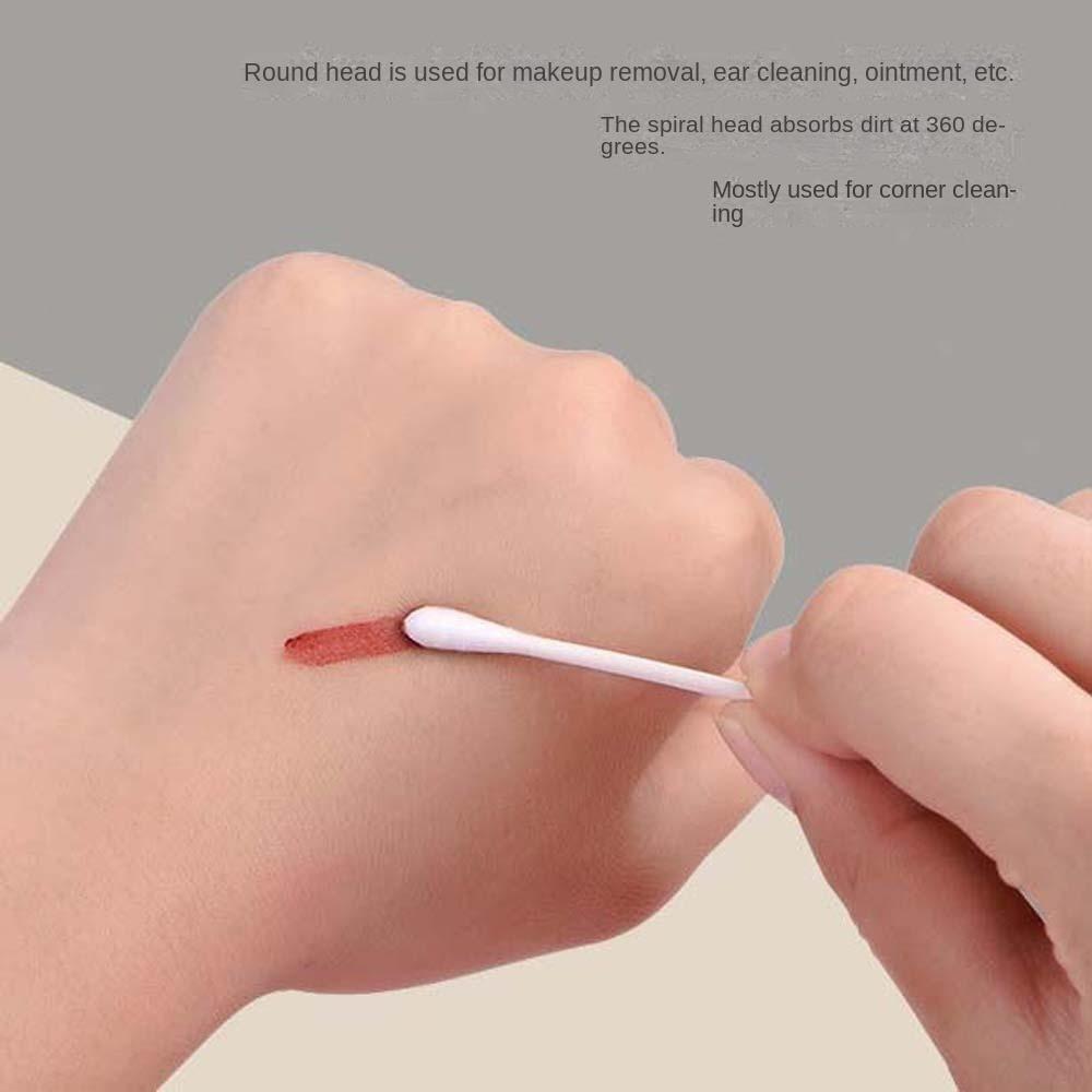 Ватная палочка с двойной головкой, ватные тампоны, средство для чистки ушей, ватная палочка для макияжа, портативный бытовой прибор