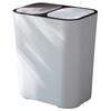 Dual Trash Can Garbage Can Recycle Bin Dual Compartments Garbage Waste Can Dry Wet Classified Trash Can Dustbin Rubbish Box
