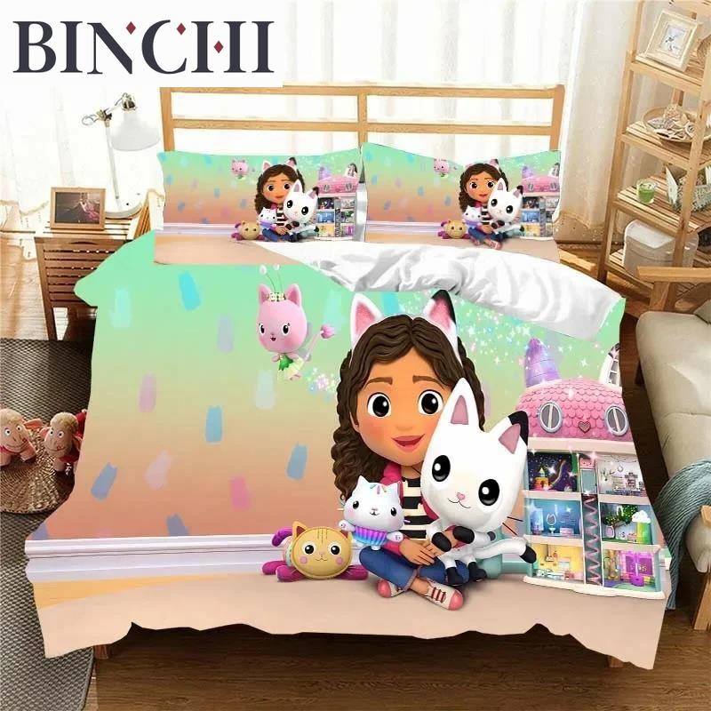 Комплект постельного белья Gabbys D-Dollhouse, пододеяльник, одеяло, односпальная кровать, двуспальная кровать, для мальчиков, девочек, мальчиков, подарок, комплект постельного белья размера «king size»