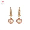 New Champagne Simulated Pearl Dangle Earrings Women Stylish Accessories Party Delicate Girl Gift Fashion Jewelry