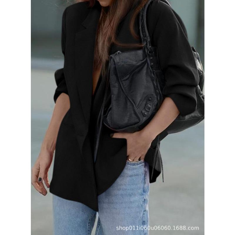 Women S Casual Loose Fit Blazer Commute Versatile Outerwear