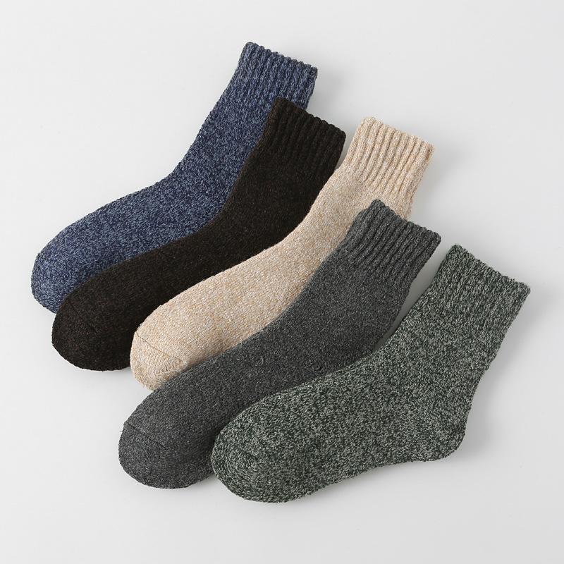 5/10 пар Удобные Повседневные и Универсальные Осенне-Зимние Теплые Носки-Петли Простые Ретро Носки до Середины Икры Однотонные Носки для Женщин