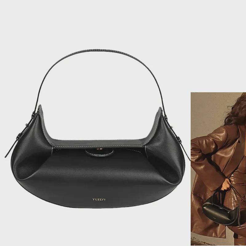 YUZEFI Fortune Cookie Retro Leather Clutch Bag for Women