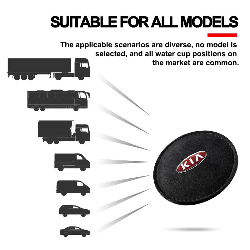 1/2 шт. Коврик-подставка для подстаканника из кожи, нескользящий коврик для слота, автомобильный стайлинг для KIA Rio Ceed Sportage Cerato Soul Sorento Flip R K2 K3 K5 k6 K7 K8 Soul
