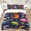 3pcs bedding set Dino Rainbow Includes 1 Comforter + 2 Pillowcases, Without Pillow Inserts, Soft Comfortable, Lightweight Breathable040