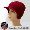 Men Winter Knitted Hat with Short Brim Thick Windproof Ear Protection Keep