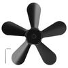 5 лопастей вентилятора для печи, лопасть из алюминиевого сплава, работающая от тепла, запасная лопасть для вентилятора камина, черная