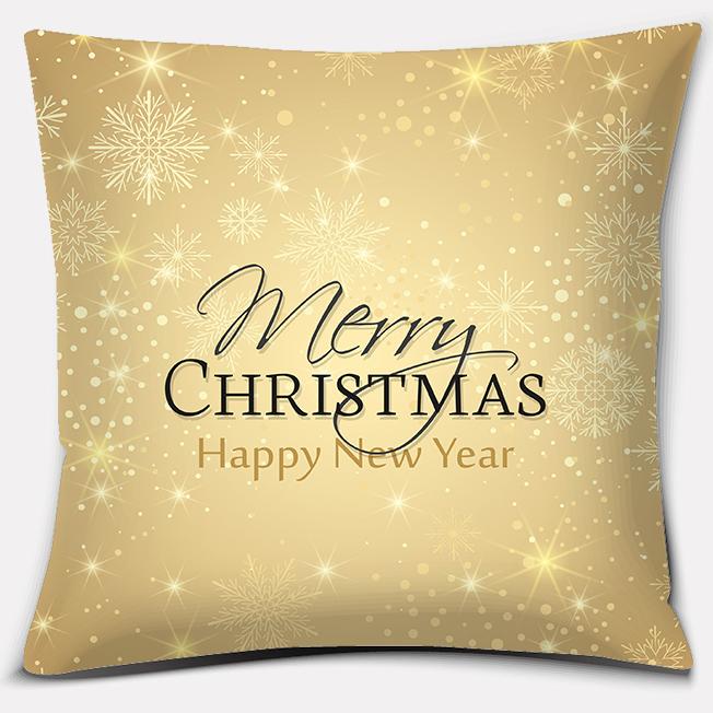 Золотое Рождественское украшение серии Подушка Подарок Украшение для дома и офиса Подушка Спальня Диван Автомобиль Чехлы