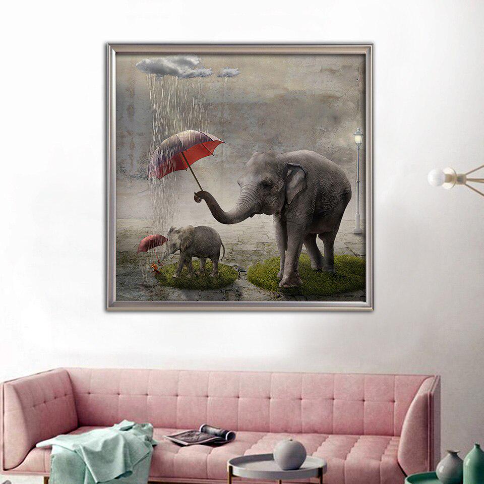 Diamonds Elephant Picture of Rhinestones Diamond Mosaic Animals Cross Stitch Diamond Embroidery