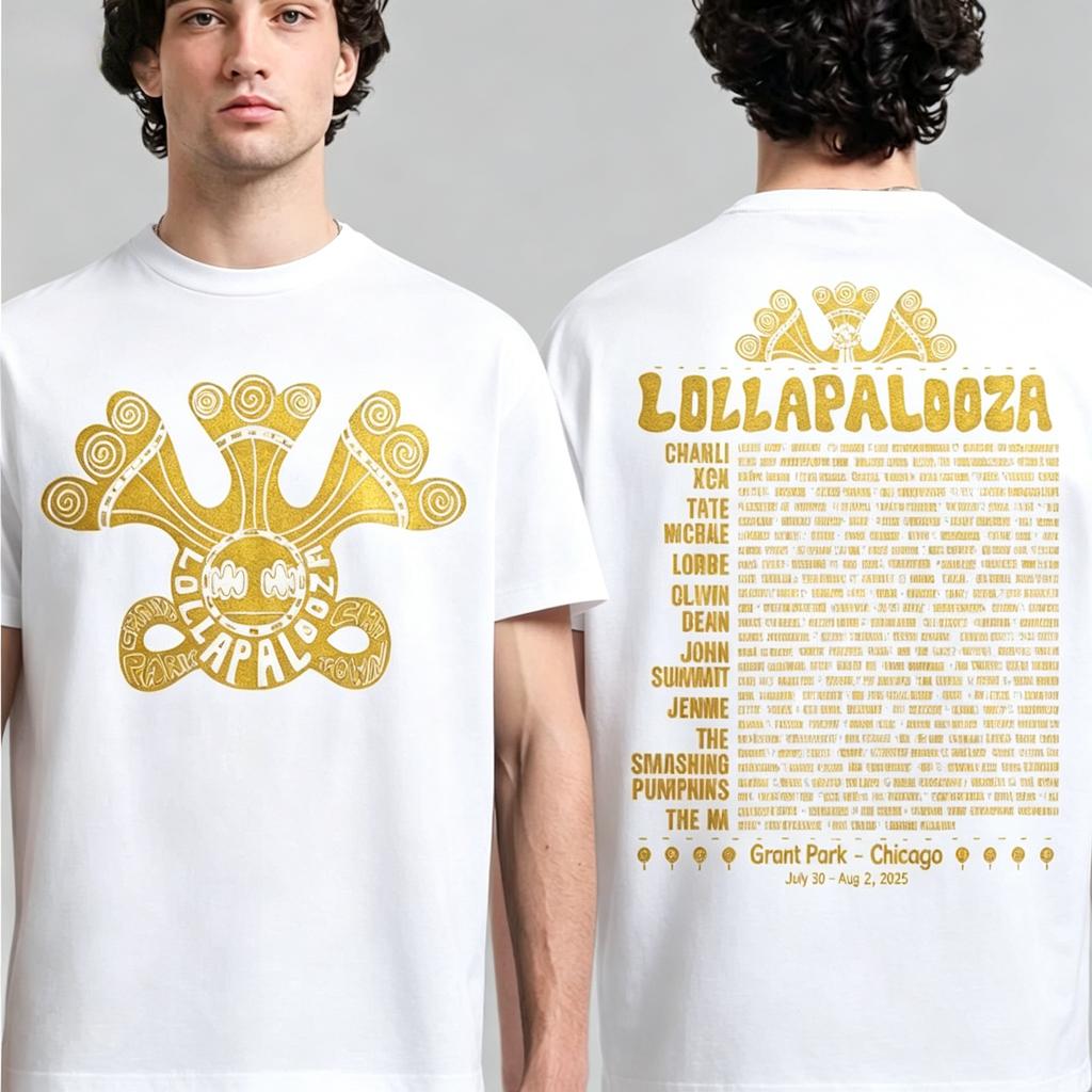 Lollapalooza Chicago 2026 Grant Park July 30 To August 2 2026 Tshirt Unisexunisex Fashion Unisexs Tshirts Streetwear Hip Hop Tees