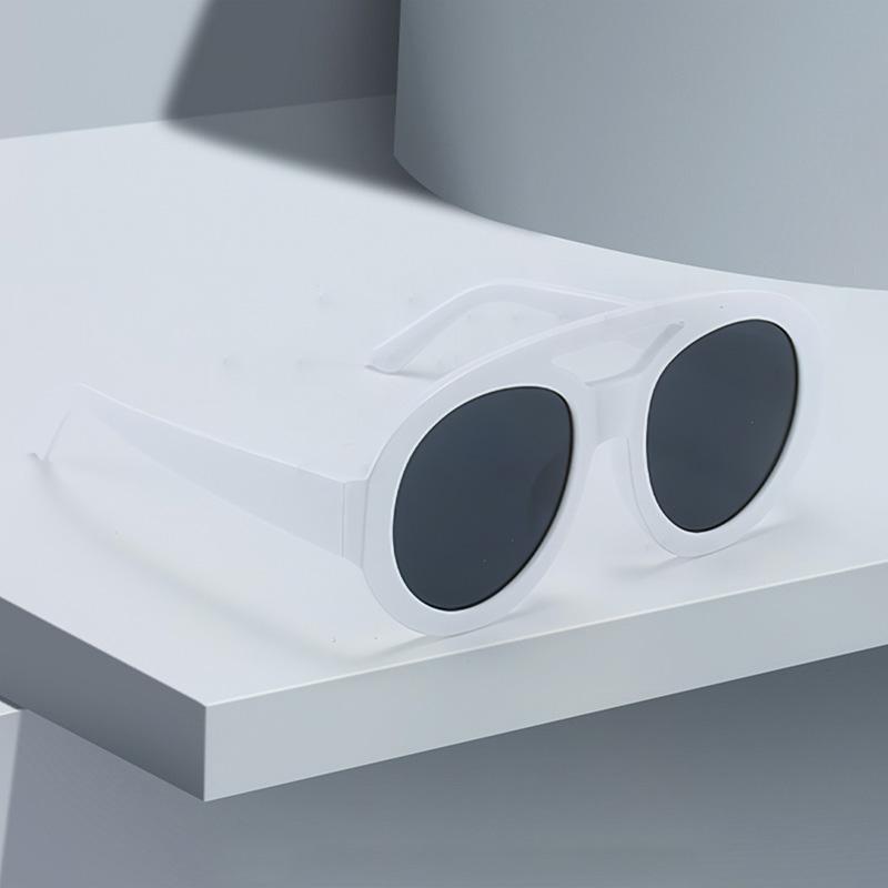 Fashionable Oversized Frame Sunglasses Circular Double Beam Glasses Gradient Lenses Women'S Glasses Sunglasses For Women