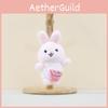 Cute Cartoon Miniature Plush Dog Rabbit Cat Stuffed Animal Keychain Gift