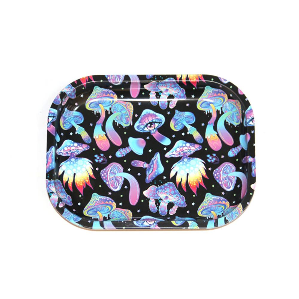 Кейс для хранения Поднос Металлический Поднос для скручивания 18x14см Контейнер из луженой стали Аксессуары для курения сигар