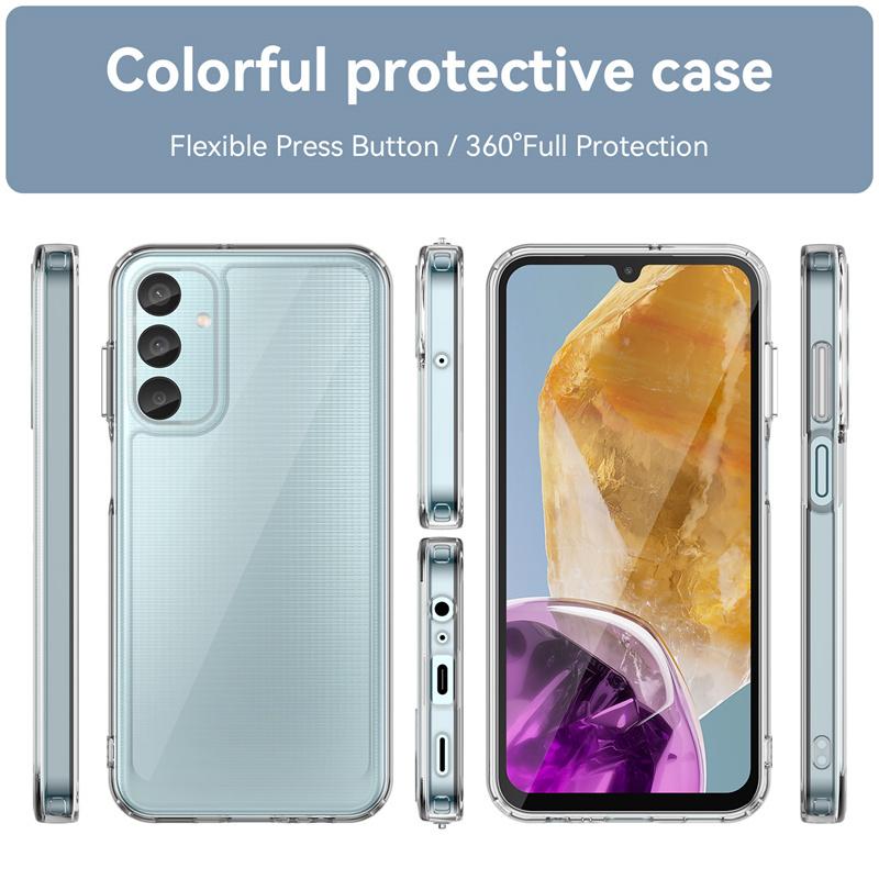 Для Samsung M55 Чехол Обложка Samsung Galaxy M55 M 55 5G Capas Противоударный Бампер для телефона Прозрачная Рамка Прозрачный Samsung M55