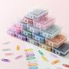 50PCS Creative Metal Paper Clips Colored Binder Clamps File Holder Bookmark Clip  Binding