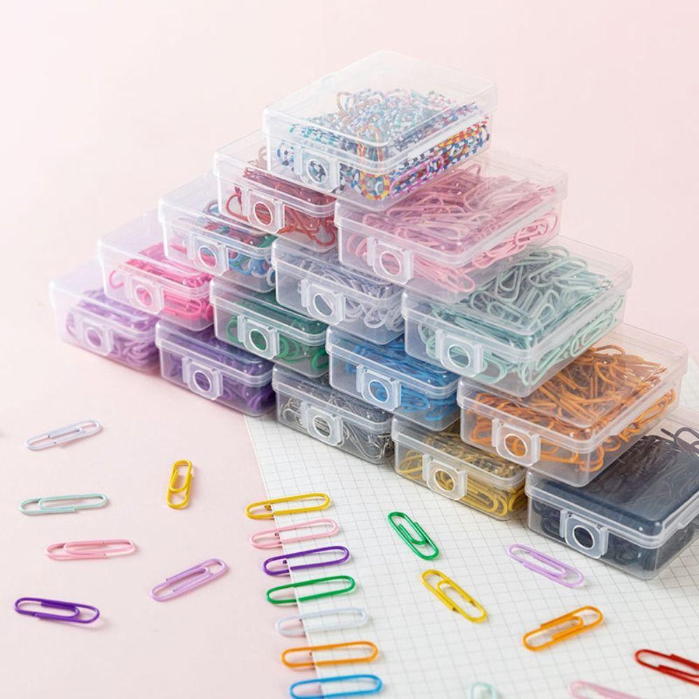 50PCS Creative Metal Paper Clips Colored Binder Clamps File Holder Bookmark Clip Binding