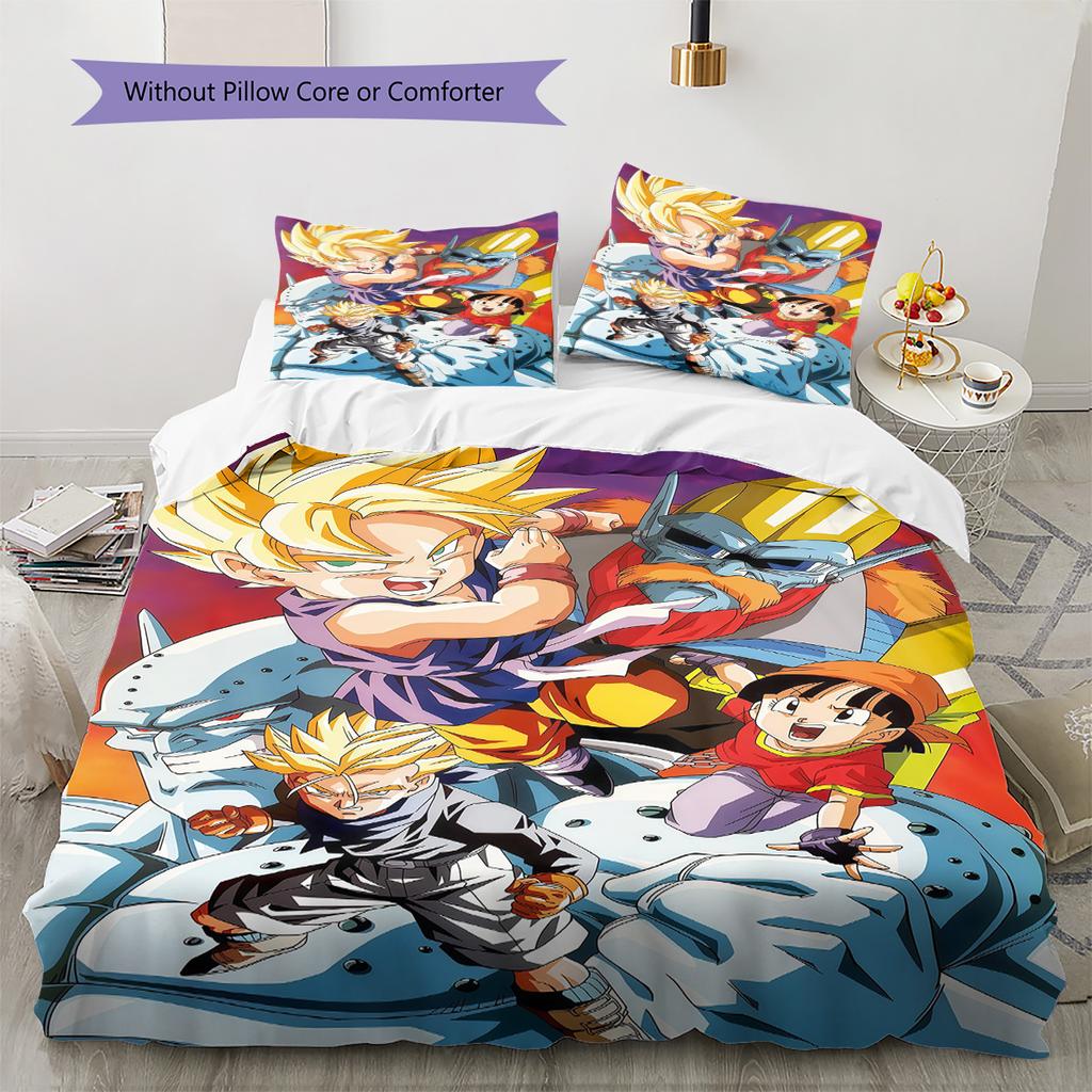 Dragon Ball Gentle Bedding Set Soft Breathable Duvet Cover Comfortable for Bedroom Home