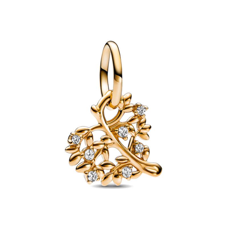 Медь, Лапа собаки, Крест, Форма сердца, Подвеска-бусина с бантом, Подходит для европейского оригинального браслета «Сделай сам», Изысканные украшения