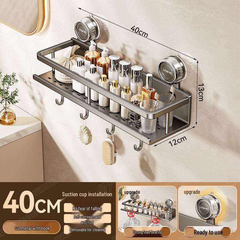 Настенная алюминиевая полка для полотенец и ванной комнаты на присосках