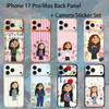 Мультяшная Милая Девочка Для iPhone 17proMax/17pro Полное Покрытие Наклейка Skin Wrap Цветная Задняя Защитная Пленка-Наклейка