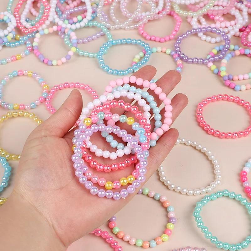 10-30Pcs Colorful Beads Bracelet Kids Girls Birthday Party Favors Baby Shower Wedding Guest Treat Gifts