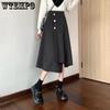 Необычная женская юбка средней длины осенью и зимой, новая тонкая юбка трапециевидного кроя с высокой талией и темпераментом
