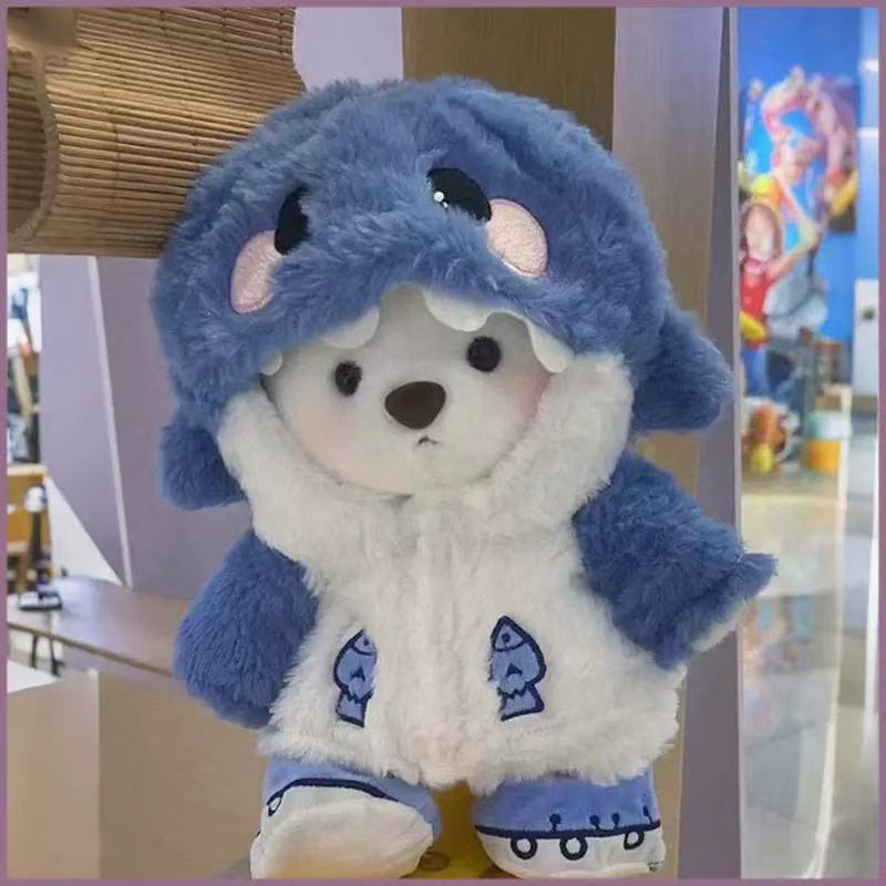 Cute Shark Transforms Into Little Bear Plush Doll, Girl'S Heart Doll, Cloth Doll Toy, Gift For Girl'S Birthday, Best Friend