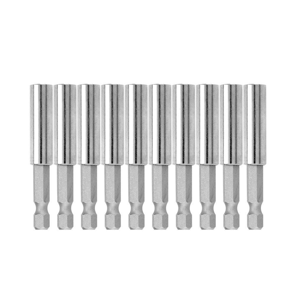 10pcs 60mm Magnetic Quick Release 1 4  Hex Shank Screwdriver Drill Bit Holder Extension Bar