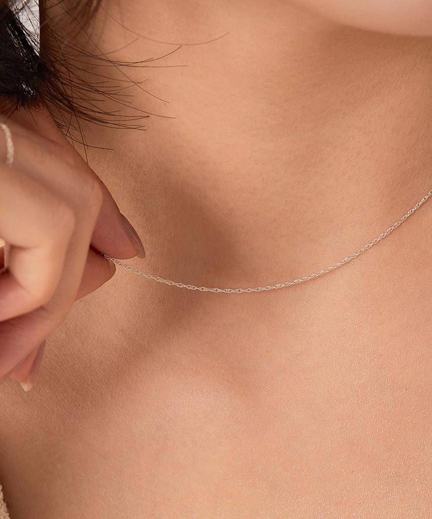 Helene Jewelry Серебряная цепочка в стиле плетеного каната Серебряное ожерелье