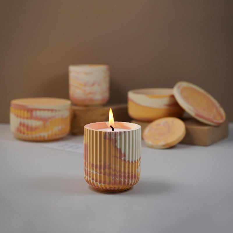 Гладкая покрытая банка, гипсовая цементная форма, полосатая чашка для свечей, силиконовая форма, зеркальная форма для капель