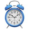 Retro Alarm Clock Mechanical Double Bell Home Office Desktop Metal Alarm Clock Desk Table Analog Clock Silent with Night Light