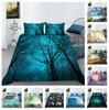 3D Natural Scenery Bedding Set, Landscape Printed Down Duvet and Pillowcase 2/3 Pieces, Washable and Quick Drying Home Decoration