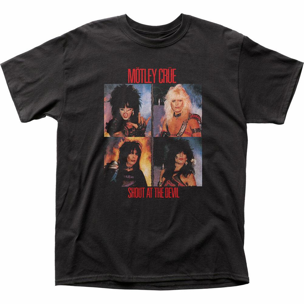 Футболка с панелями Motley Crue Мужская Лицензированная Rock N Roll Shout At The Devil Черная