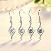 Shiny Drop Earrings for Wedding, Rhinestone Design for Women