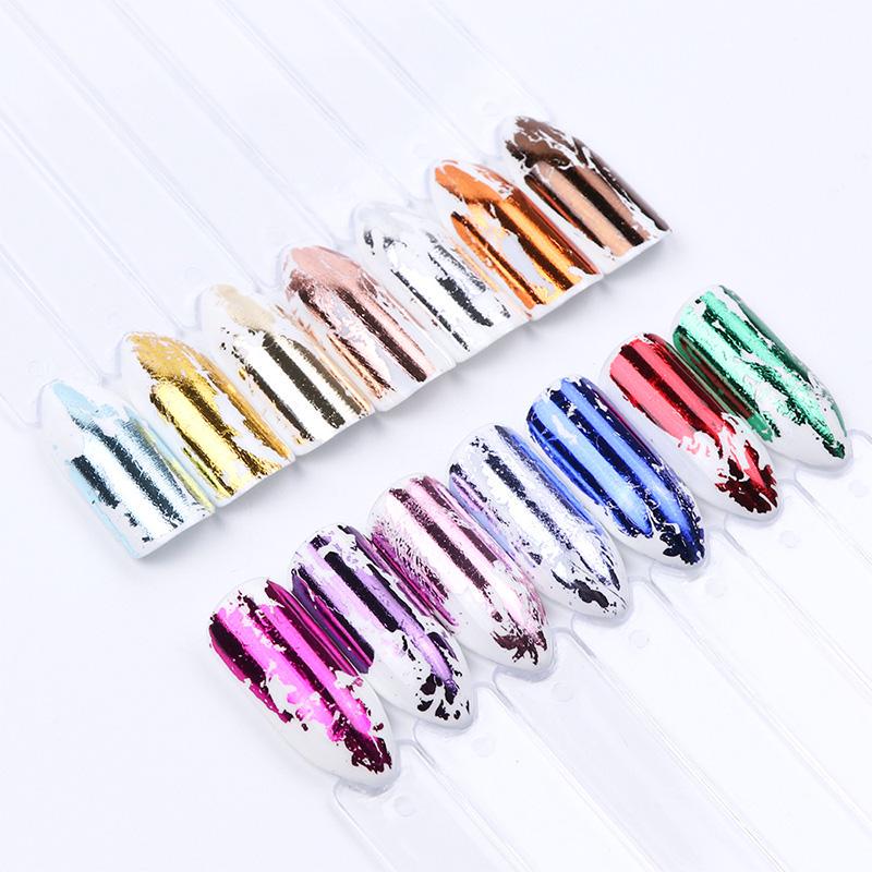 14 шт./компл. женская фольга для ногтей, наклейки для ногтей, металлическая цветная фольга, наклейки, украшения для дизайна ногтей