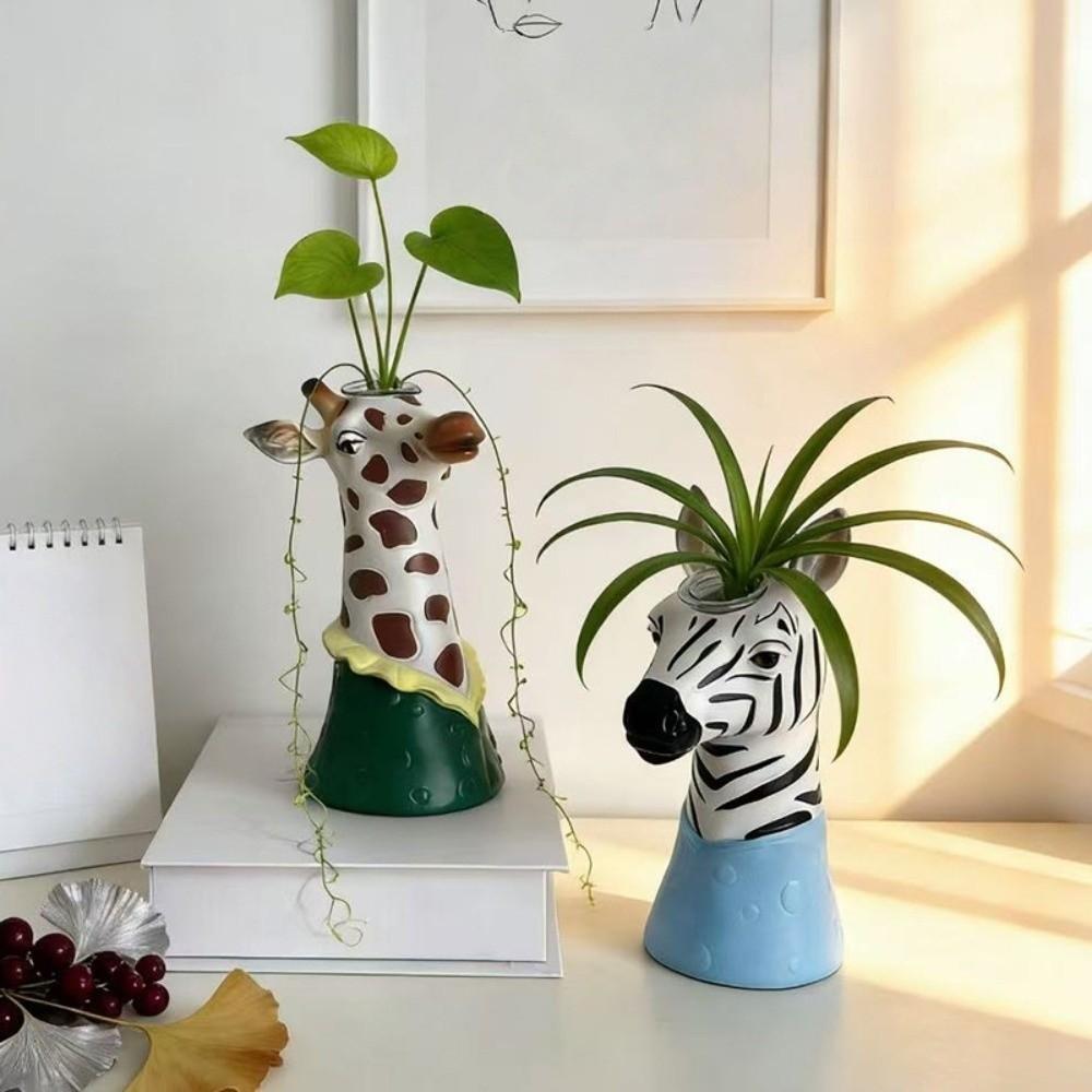 Floral Arrangement Animal Vase Modern Giraffe Vase Creative Art Vase  Living Room Decor